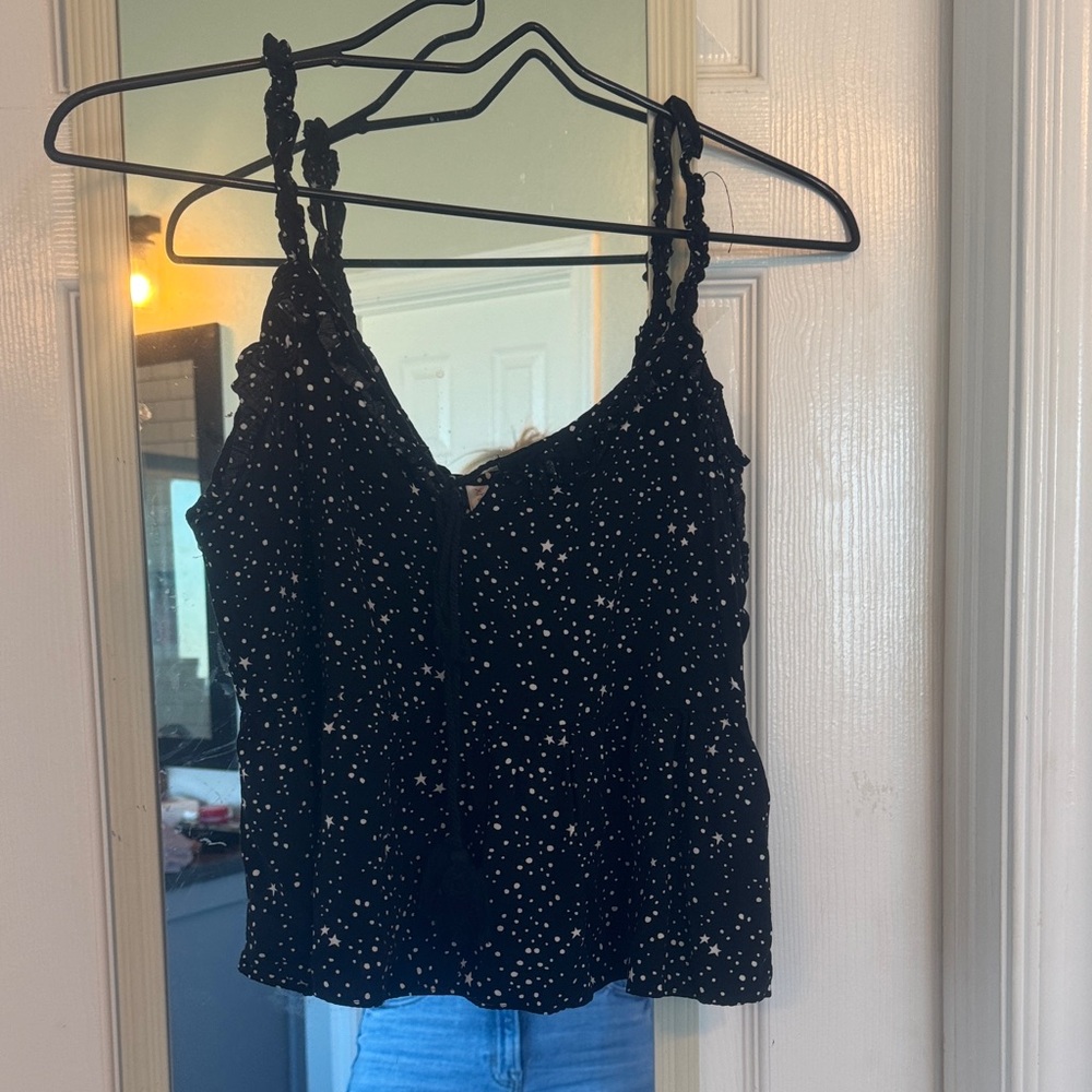 Xhilaration Black Star Pattern Camisole